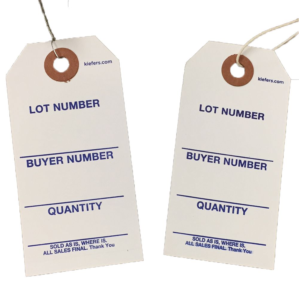 Perforated merchandise tags without strings 1-1/2x1-3/4 - yellow
