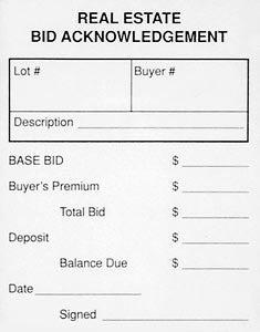 3-Part Real Estate Bid Forms